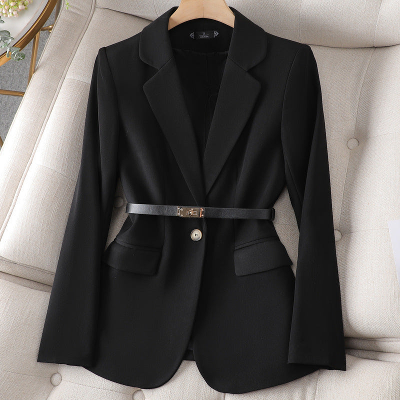 Women's stylish belted blazer for chic elegance