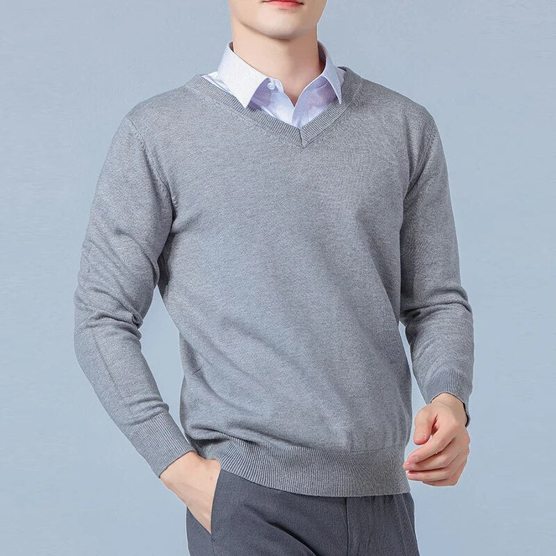 Rico - Solid V-neck Sweater