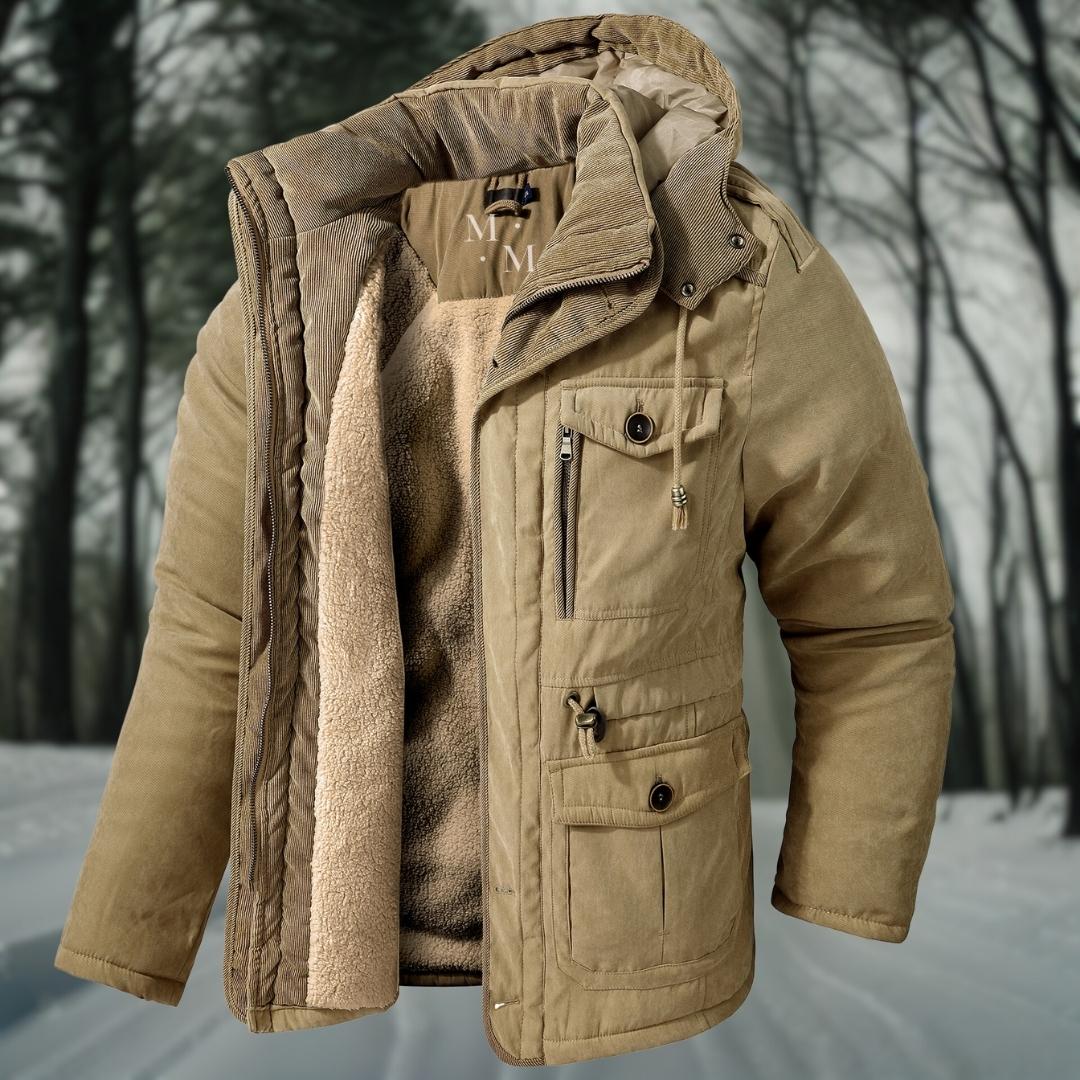 Men's utilitarian hooded winter jacket