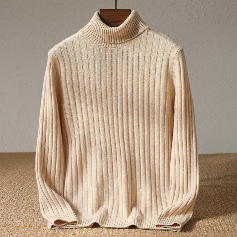 Women's casual sweater with ribbed details