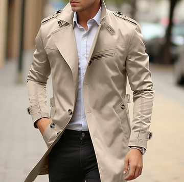 Men's classic trench coat for sharp sophistication