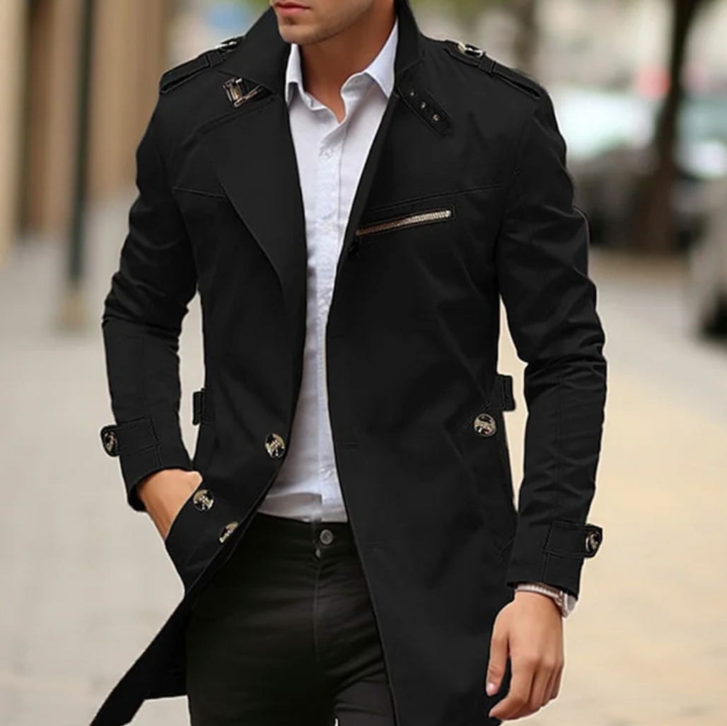 Men's classic trench coat for sharp sophistication