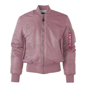 Women's classic pink bomber jacket for a trendy look