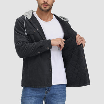 Men's versatile corduroy jacket suitable for casual and outdoor wear