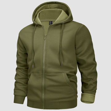 Men's warm and comfortable fleece hoodie with kangaroo pocket