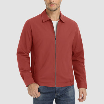 Men's lightweight jacket with zipper closure