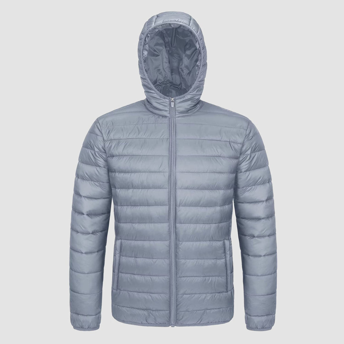 Men's lightweight down jacket with quilted design