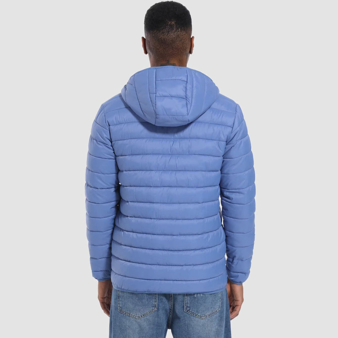 Men's lightweight down jacket with quilted design