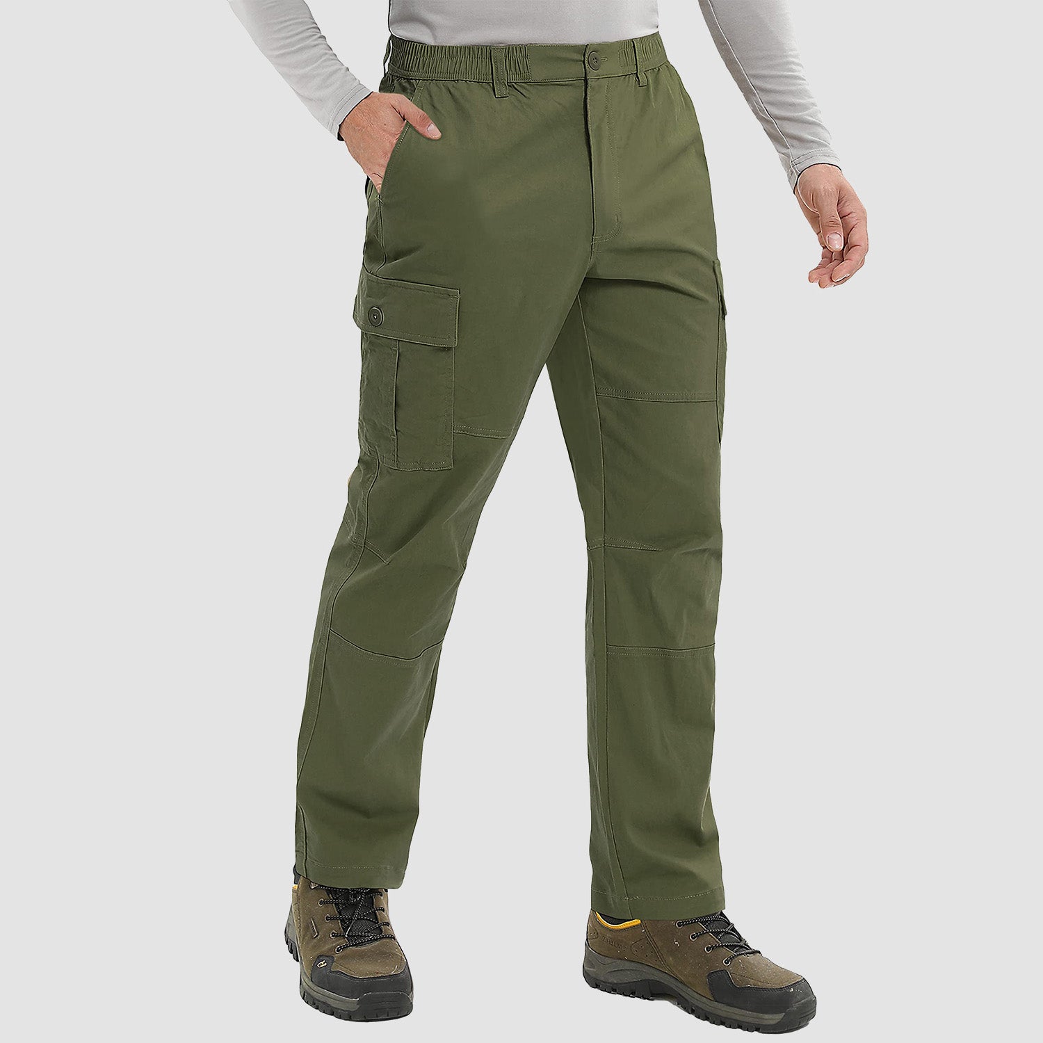 Men's Cargo Pants Straight Fit Work Pants - MAGCOMSEN