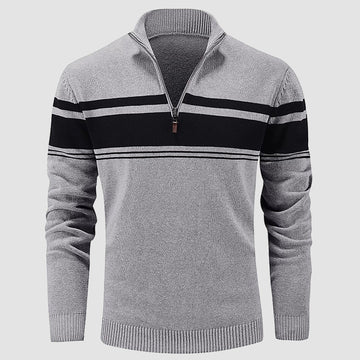 Men's striped color block sweater