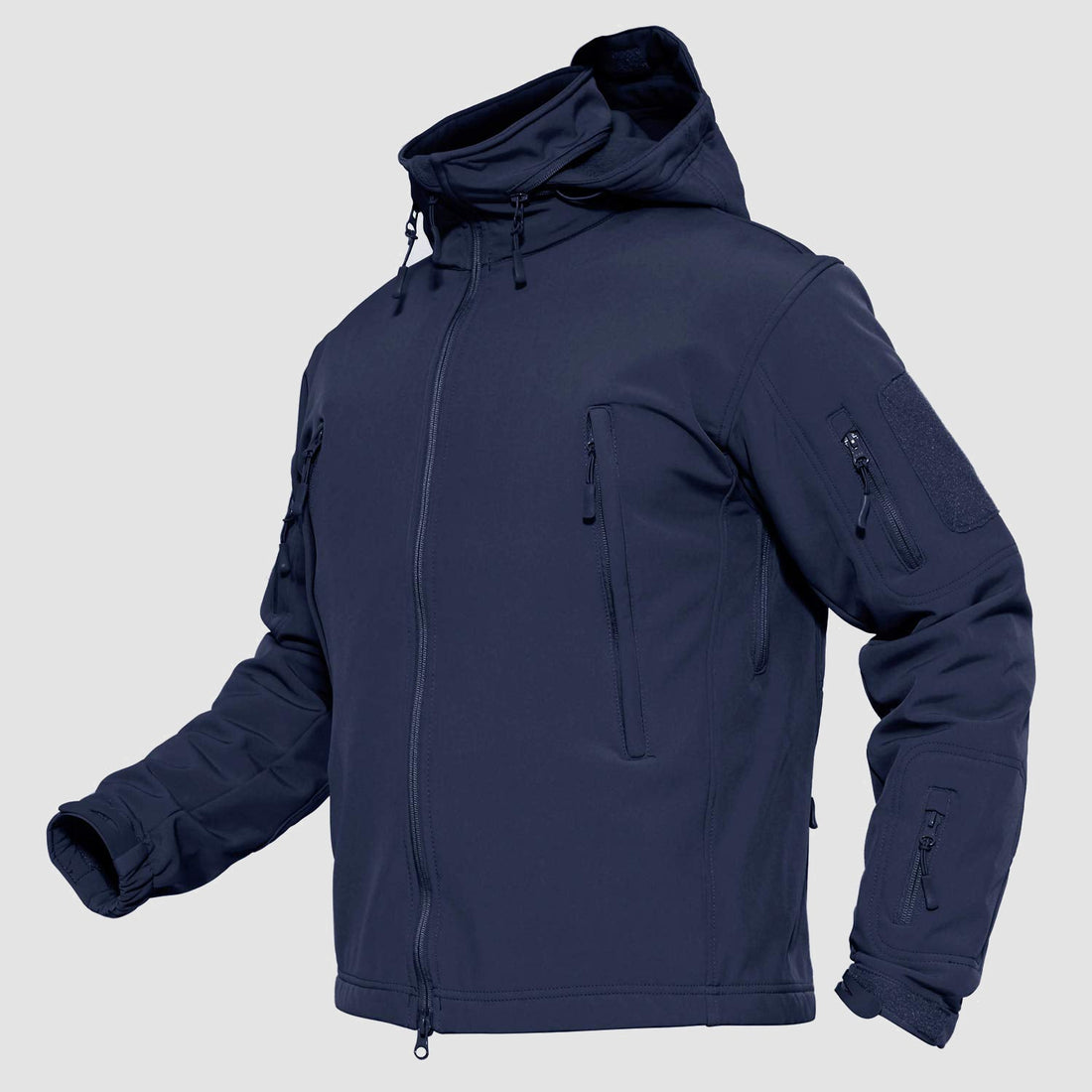 Men's waterproof outdoor tactical soft shell fleece jacket