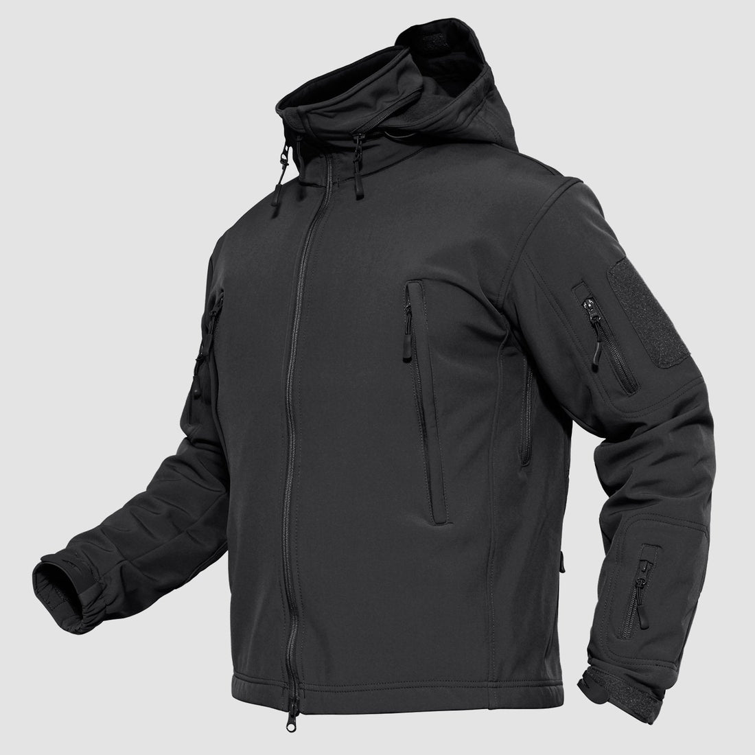 Men's waterproof outdoor tactical soft shell fleece jacket