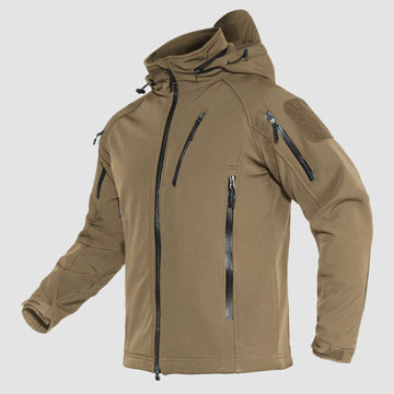 Men's winter hooded softshell tactical jacket