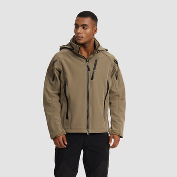 Freddie Hooded Softshell Jacket | Casual Solid Hip-Length Hooded Softshell Jacket