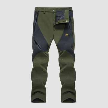 Men's winter pants with fleece lining and multiple pockets