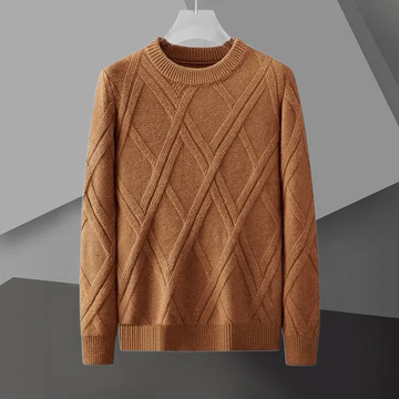 Men's knitted round neck sweater