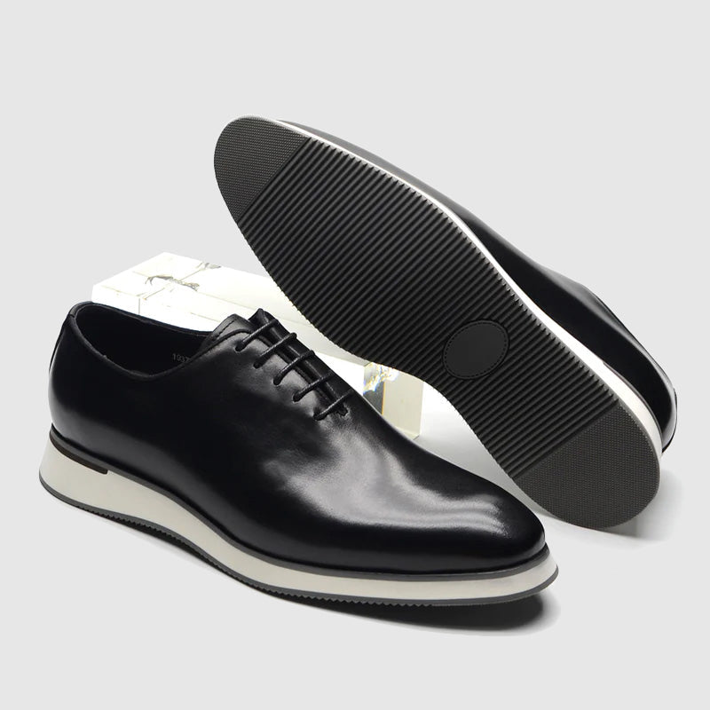 Men's casual dress shoes with white sole