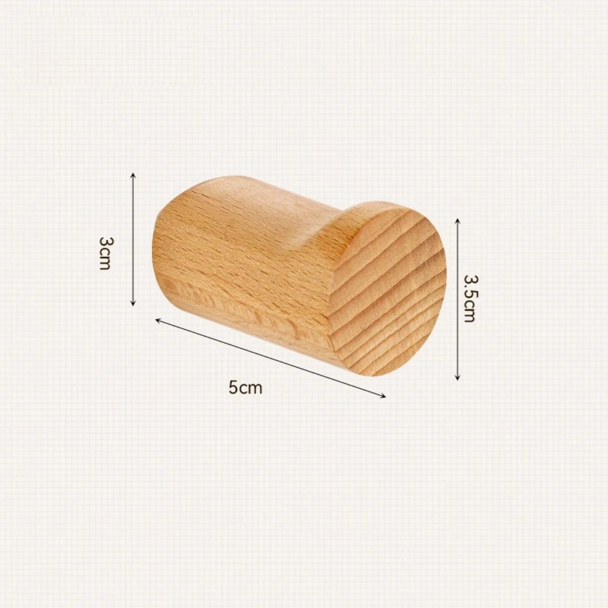 Beech Wood Minimalist Wall-Mounted Hook