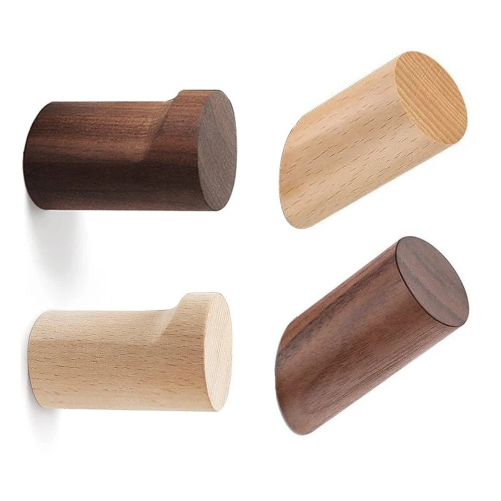 Beech Wood Minimalist Wall-Mounted Hook