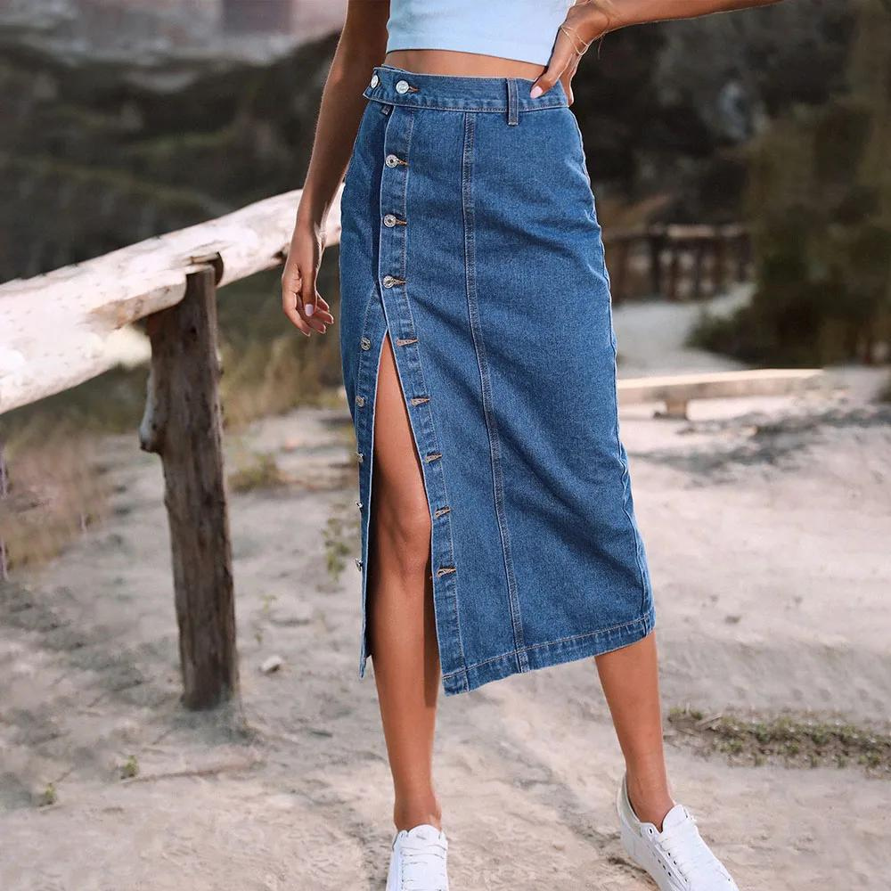 Athena - Elegant Denim Skirt