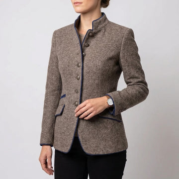 Nova | Wool Tailored Jacket with Statement Buttons