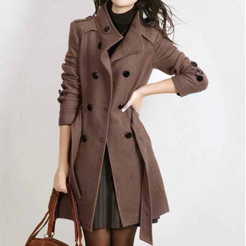 Elegant winter long coat for women