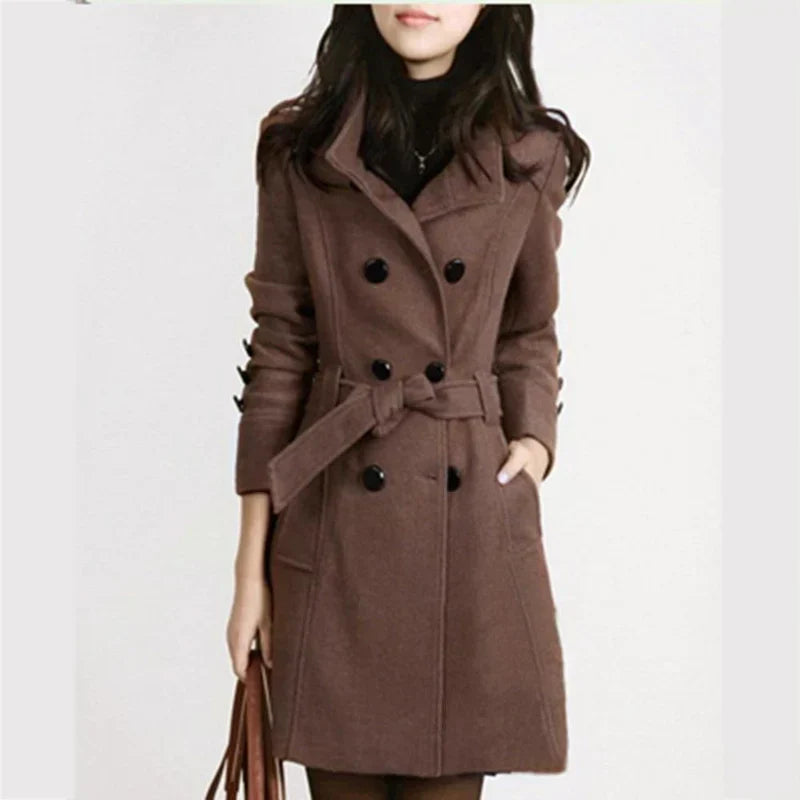 Elegant winter long coat for women