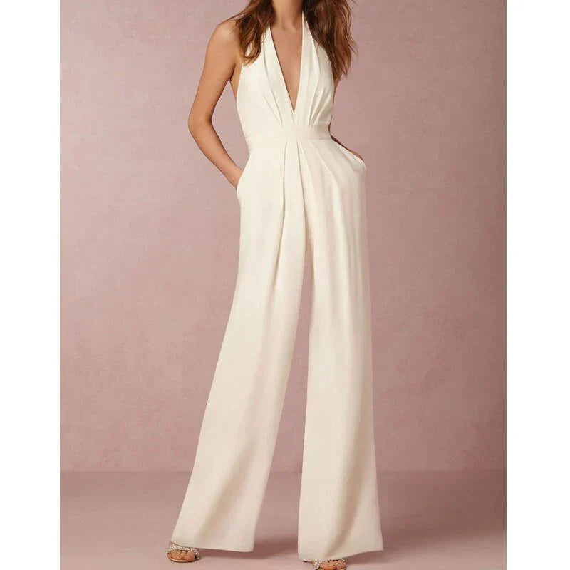 Women's elegant halter-neck jumpsuit