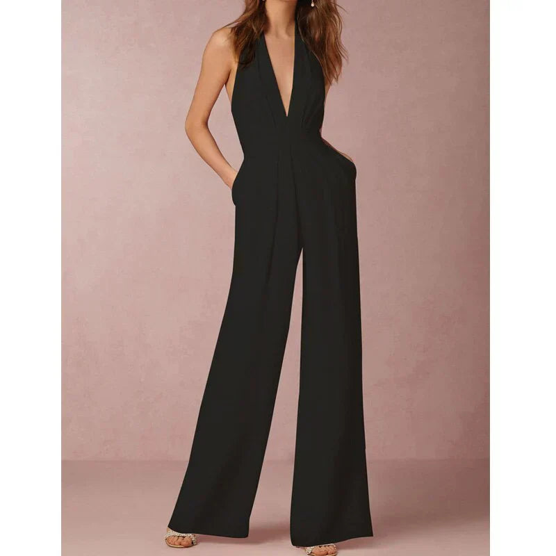 Women's elegant halter-neck jumpsuit