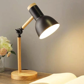 Wood Adjustable Table Lamp