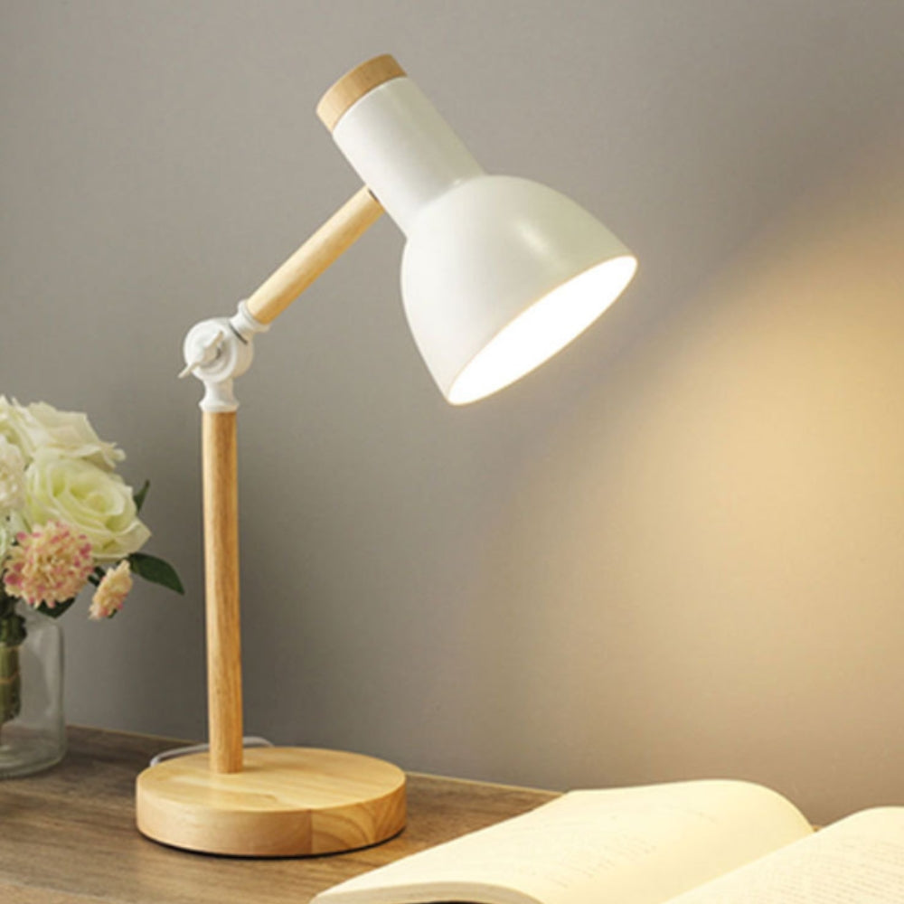 Wood Adjustable Table Lamp