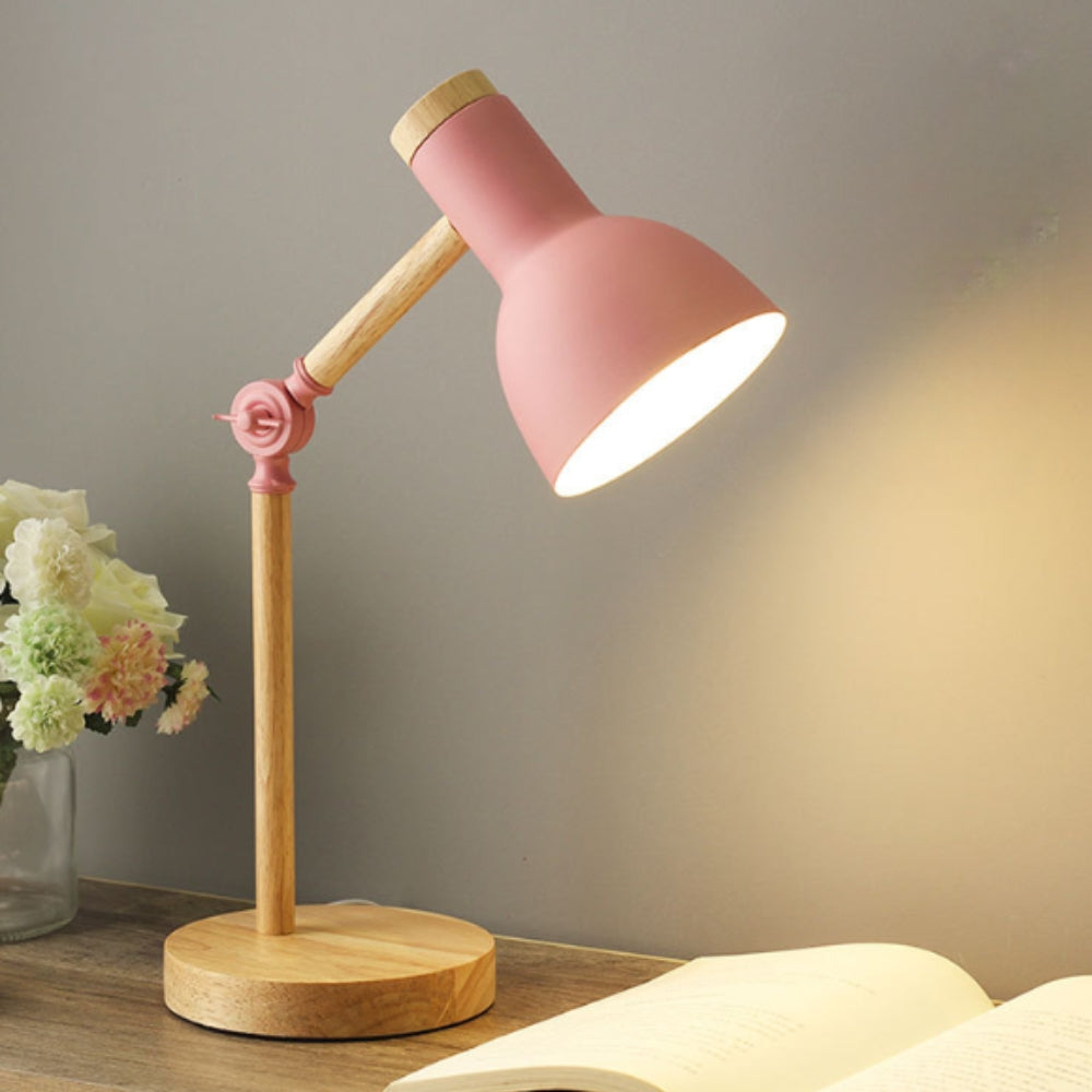Wood Adjustable Table Lamp
