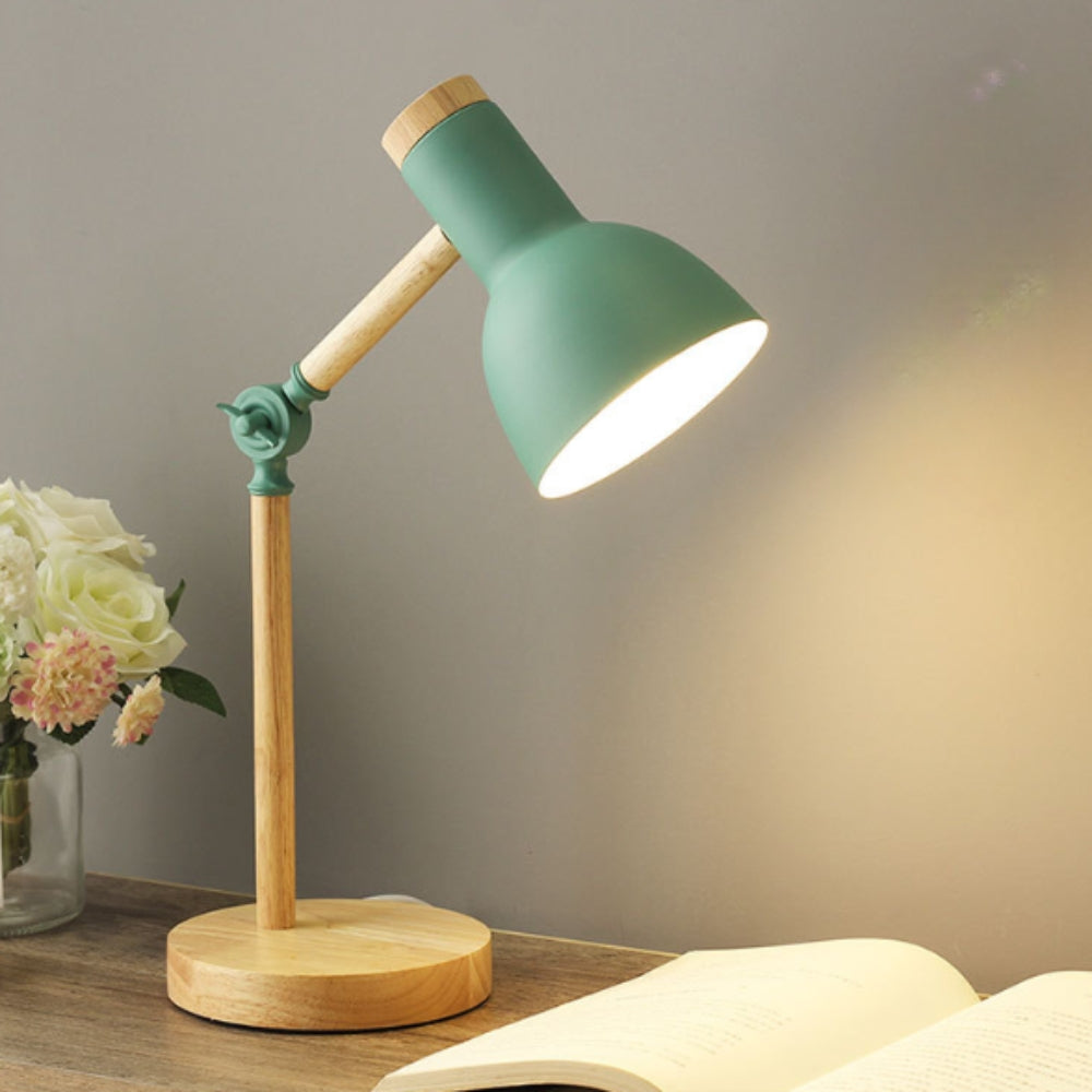 Wood Adjustable Table Lamp