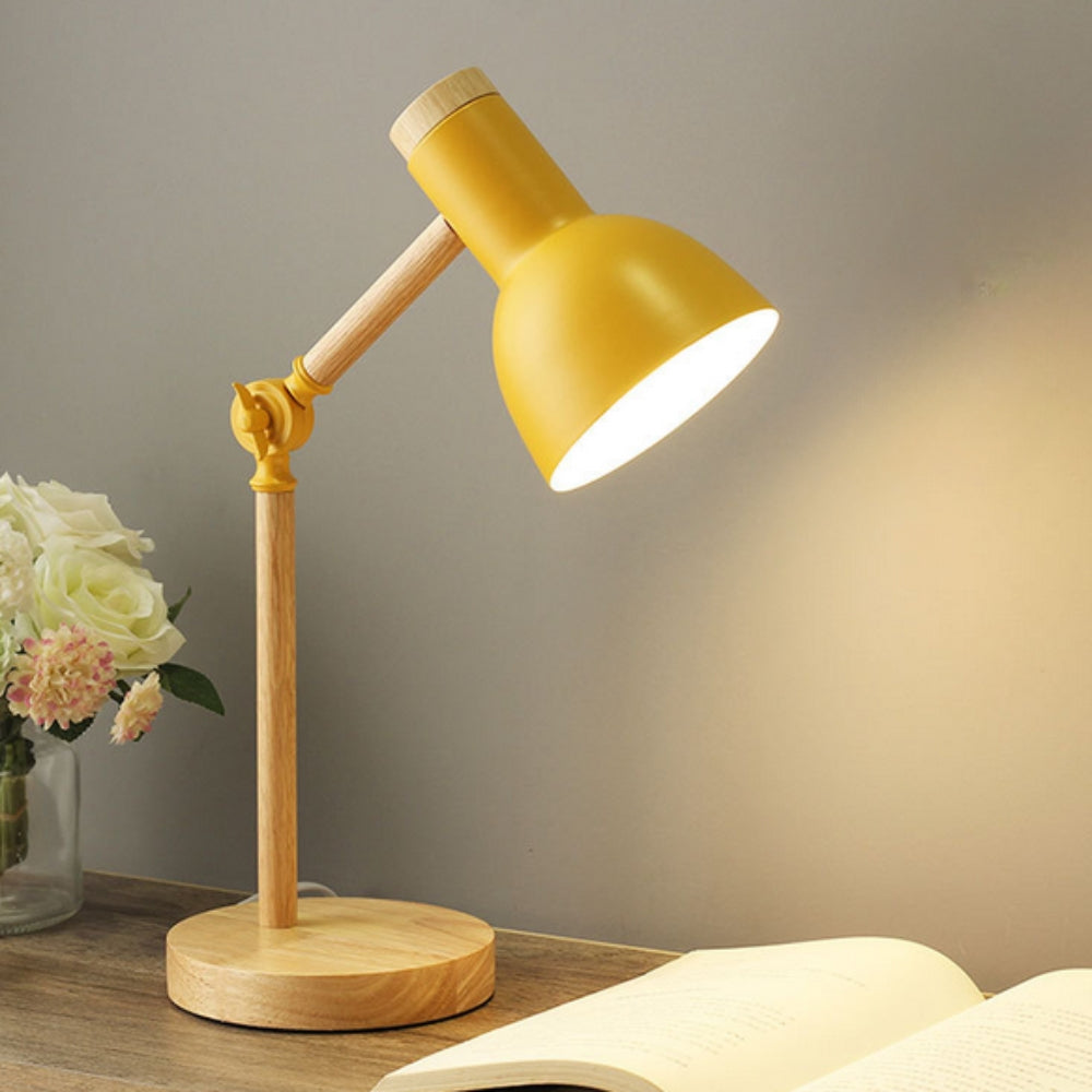Wood Adjustable Table Lamp