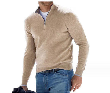 Men's half-zip pullover sweater for versatile comfort