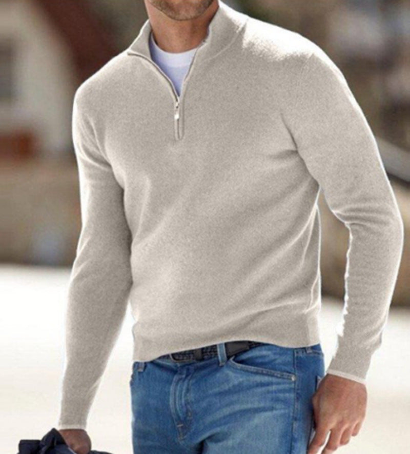 Men's half-zip pullover sweater for versatile comfort