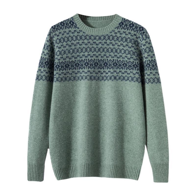 Men's classic sweater with a patterned design