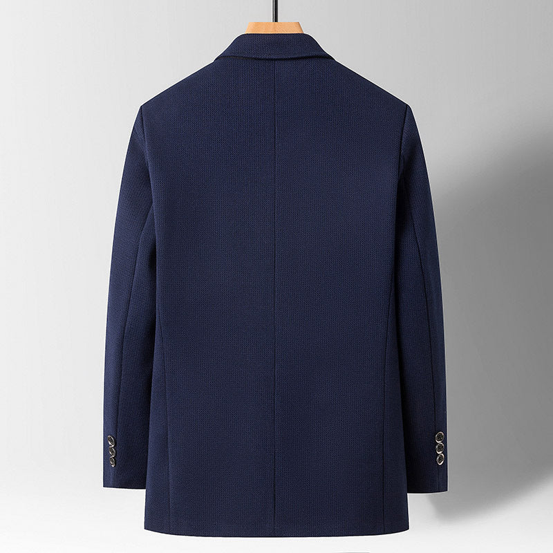 Men’s Blazer - Textured Fabric - Tailored Fit - Notched Lapel