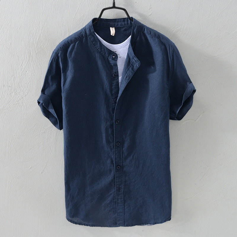 Men's Casual Button-Down Shirt - Short Sleeve - Relaxed Fit