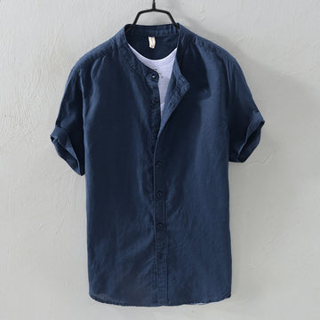 Men's Casual Button-Down Shirt - Short Sleeve - Relaxed Fit