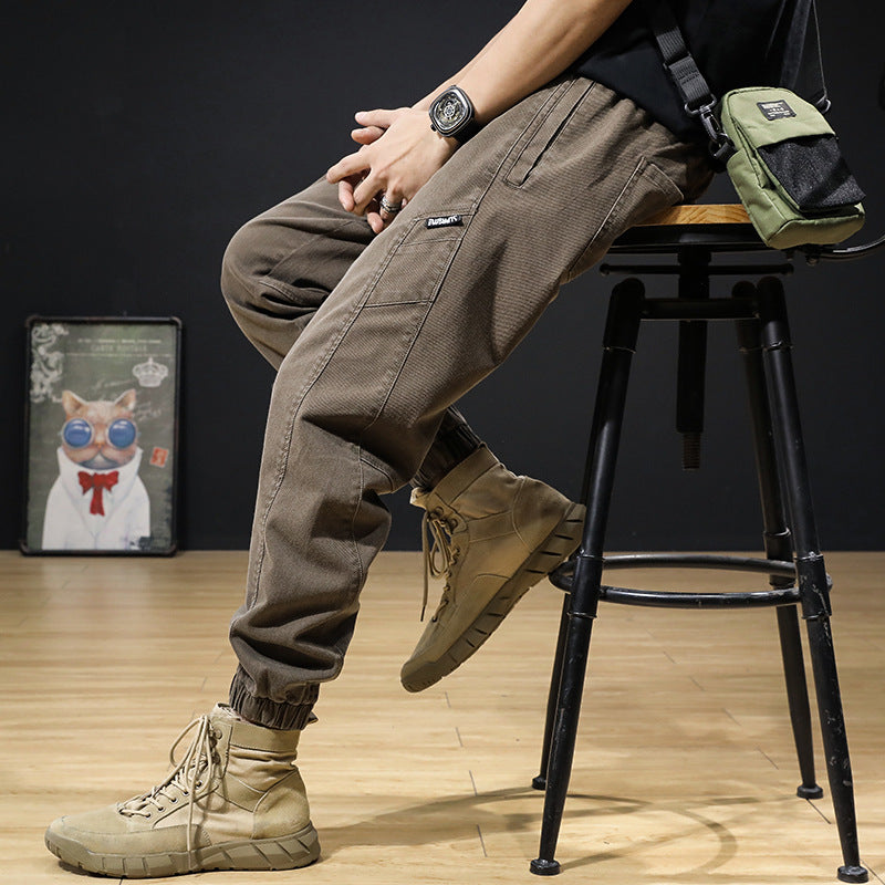 Men's spring and autumn loose pants with cuffs