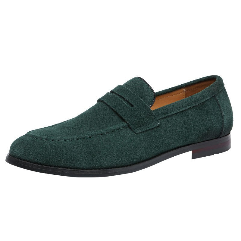 Men's slip-on suede loafers