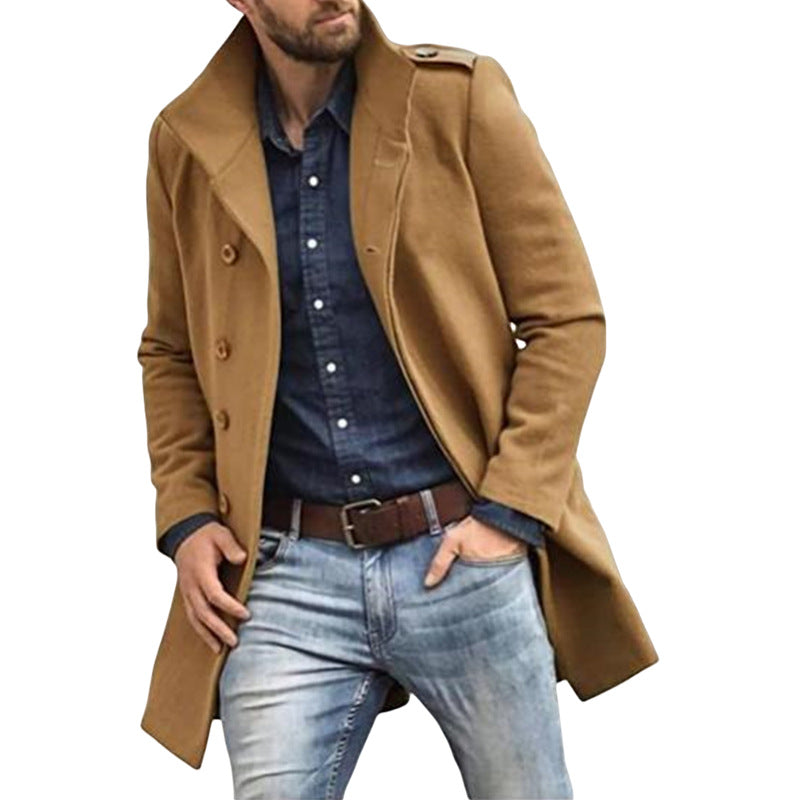 Fred - men's winter woolen trench coat