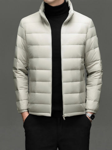 Men’s Lightweight Down Jacket – Insulated, Water-Resistant, Packable Winter Coat