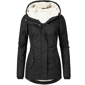 Women’s Parka Coat – Semi-Fitted – Hooded – Plush Lined – Mid-Thigh – Insulated Warmth