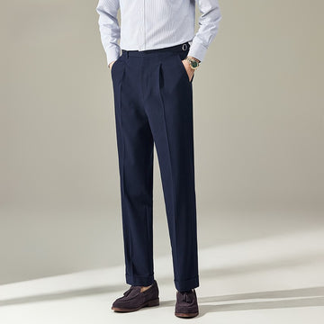 Men’s Tailored Trousers – Flat Front – Straight Leg Formal Fit
