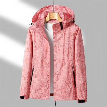 Women's waterproof camouflage hooded jacket