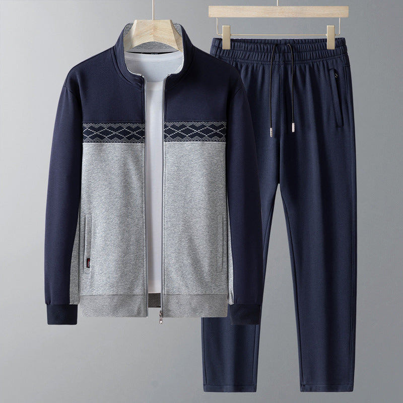 Men's tracksuit set with geometric accent