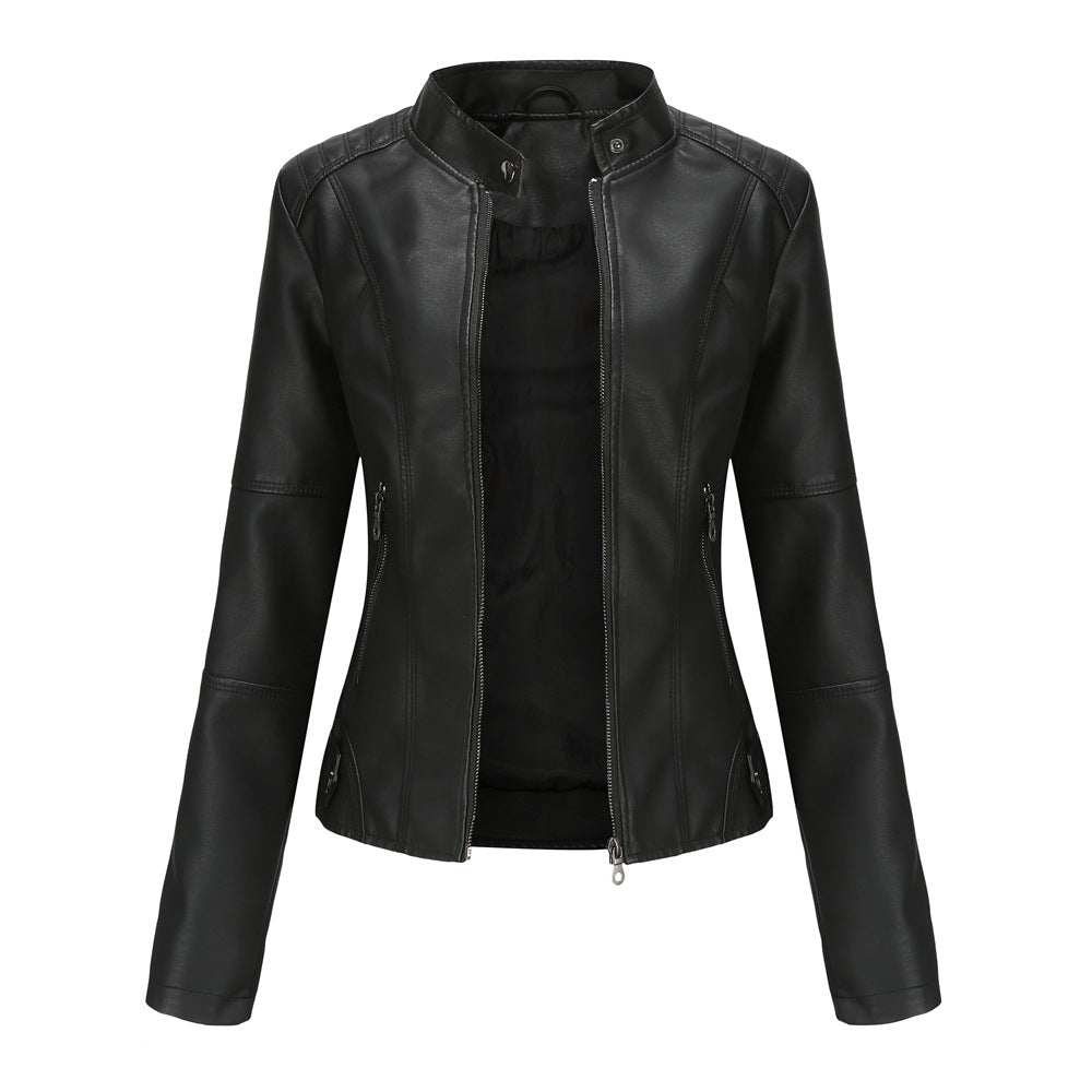 Women's sleek faux leather jacket for an edgy look