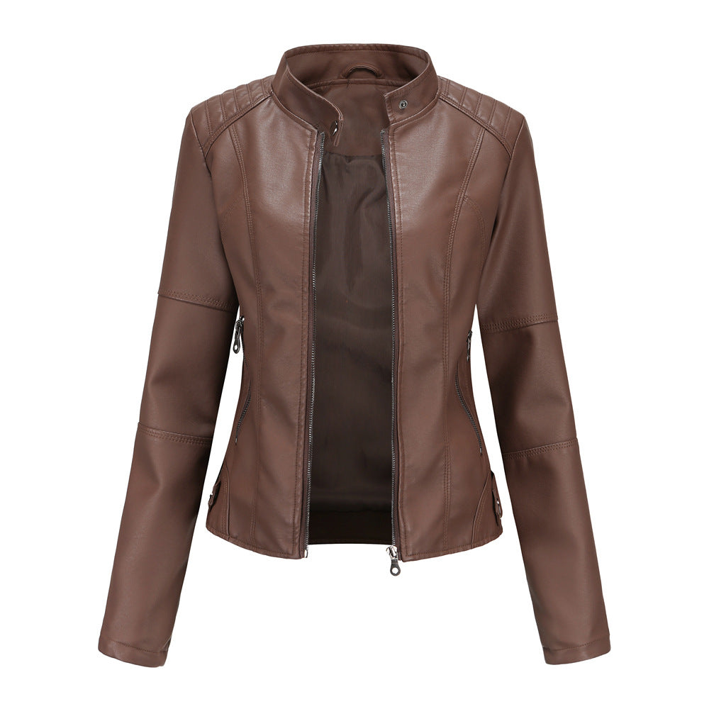 Women's sleek faux leather jacket for an edgy look